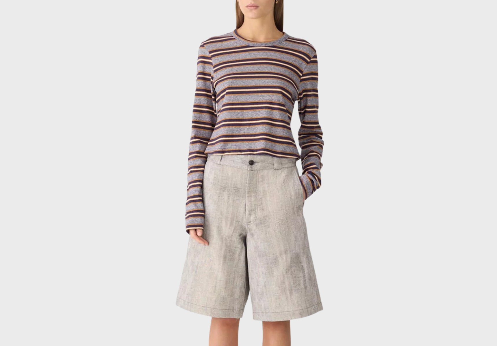 Bassike Vintage Stripe Baby long sleeve T-shirt