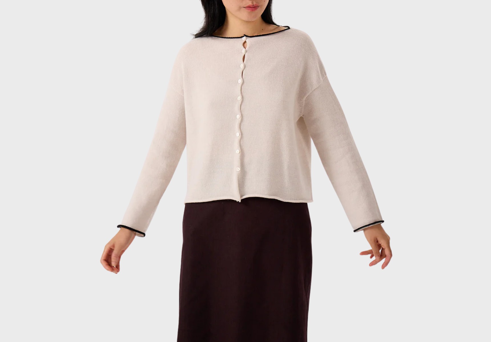 Francie Trimmed Doll’s cardigan