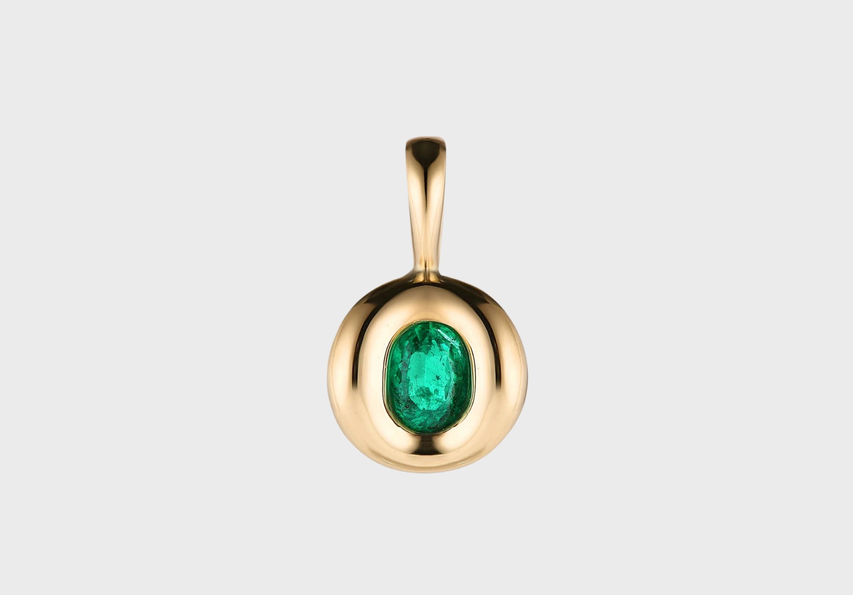 Cushla Whiting Pillow oval emerald pendant