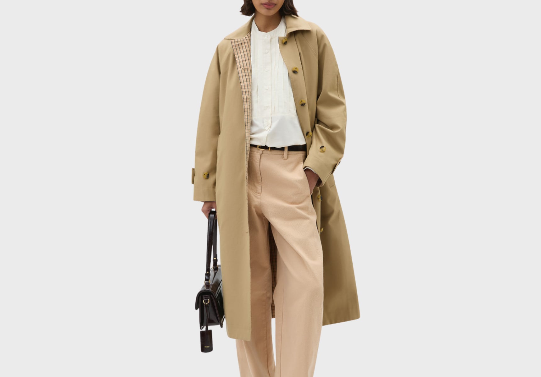 Oroton reversible check mac