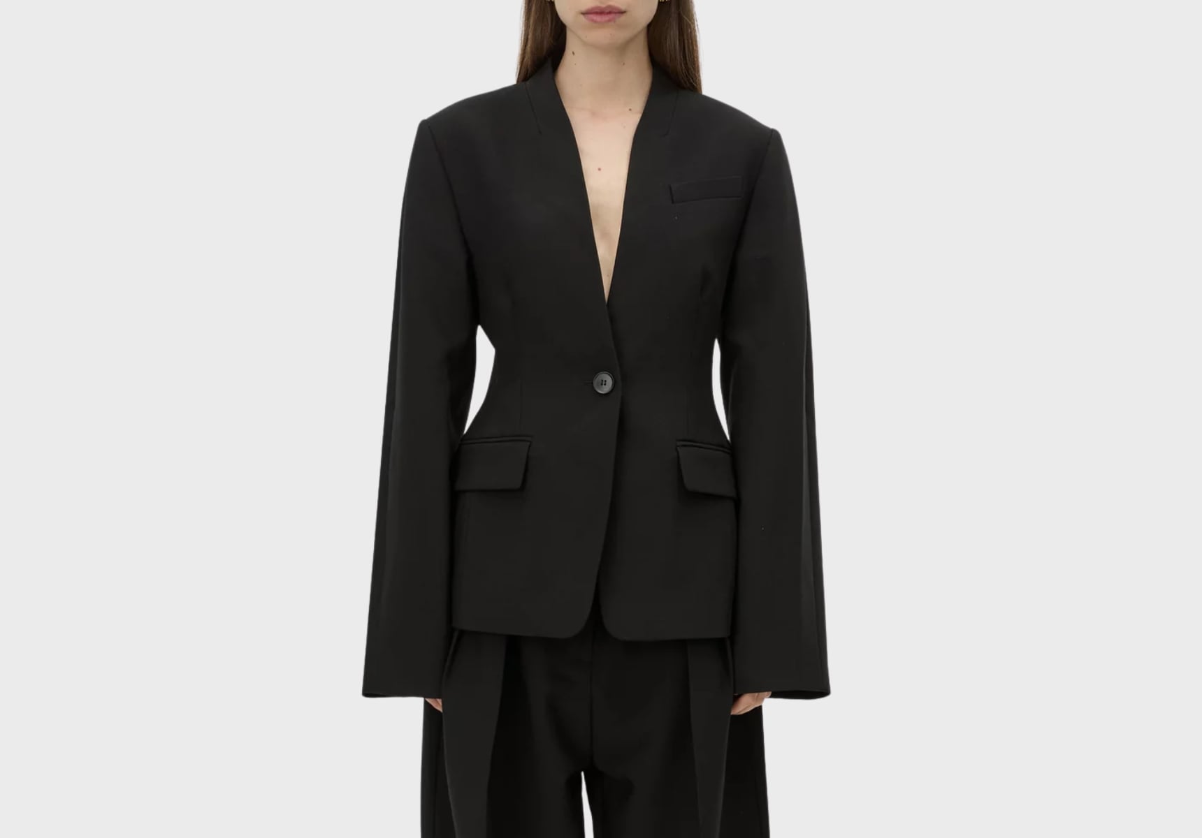 Camilla and Marc Tala fitted collarless blazer