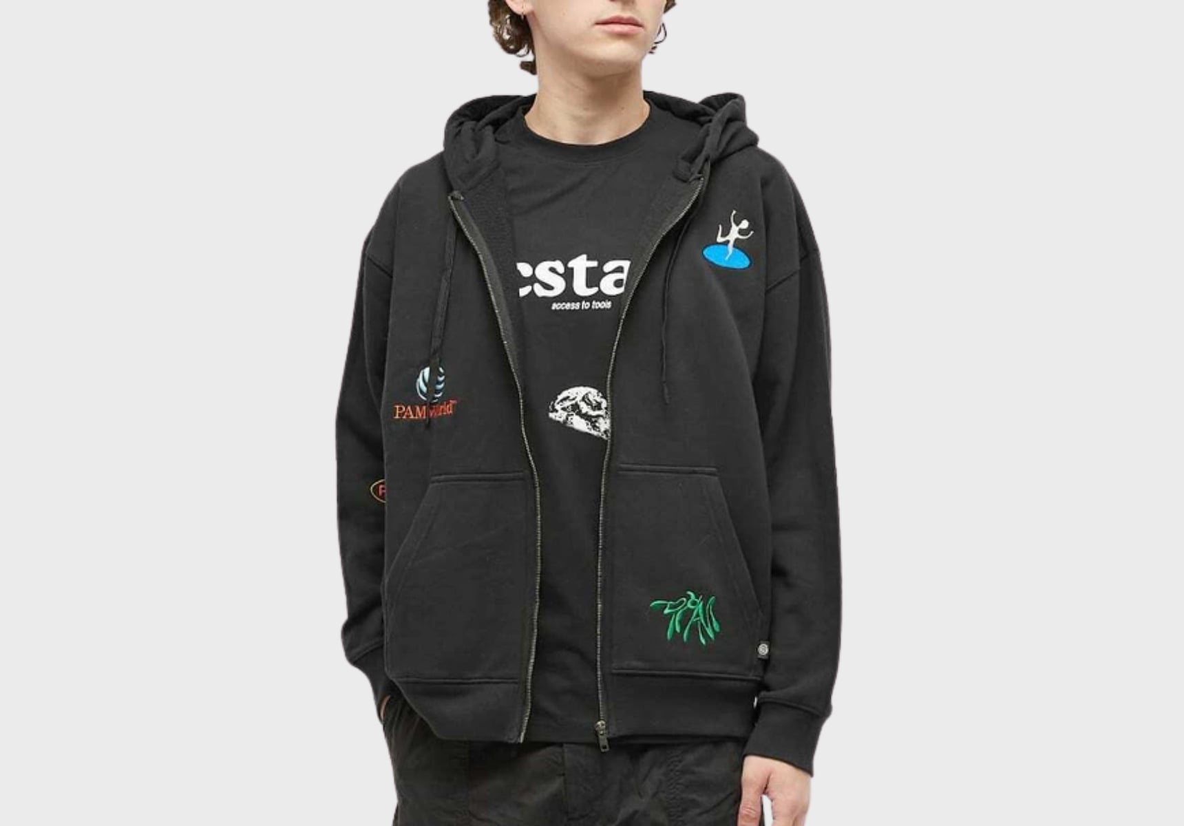 PAM graphic zip-up hoodie