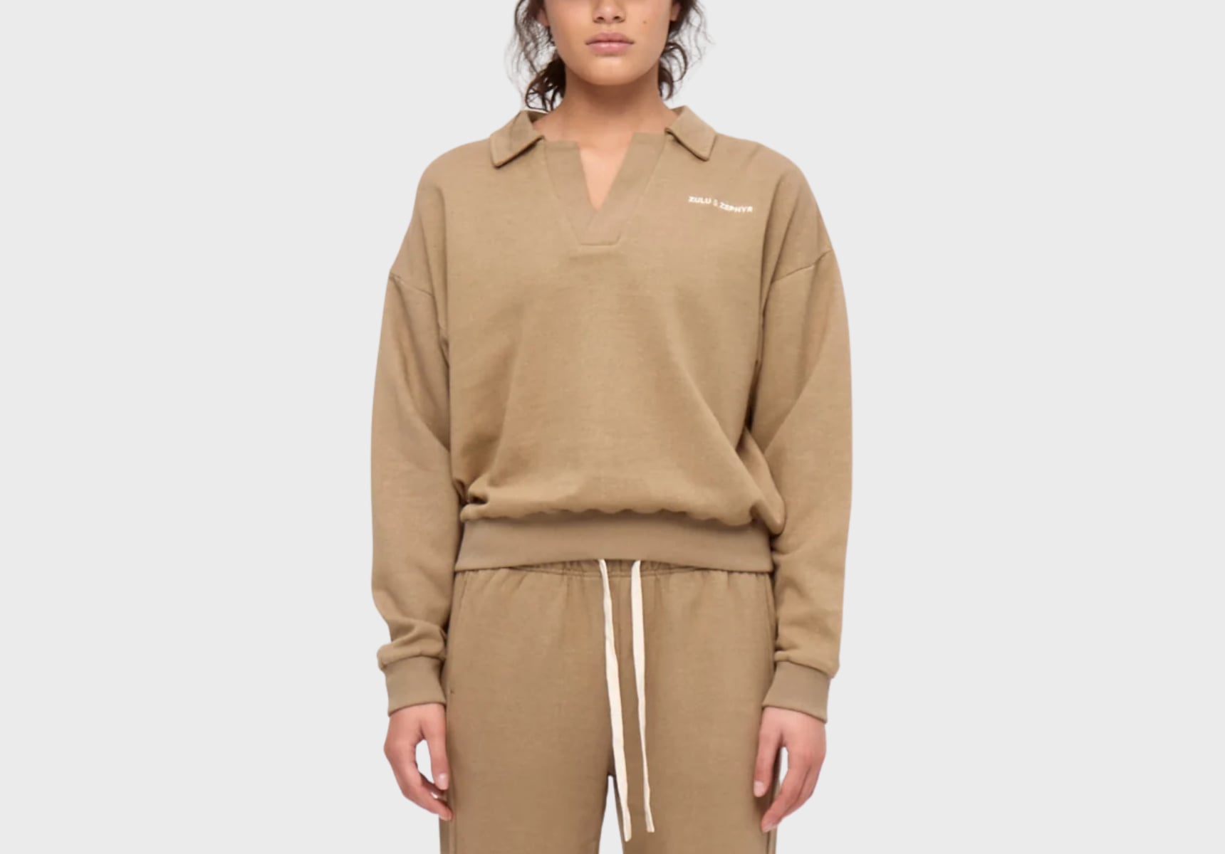 Zulu & Zephyr collared sport sweatshirt