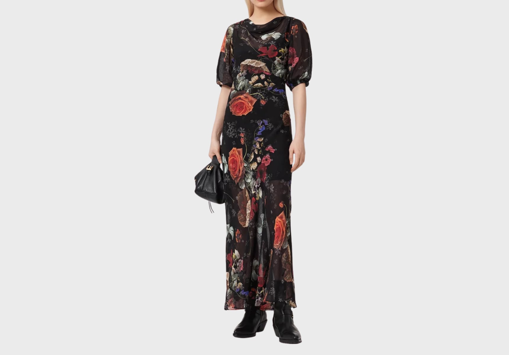 All Saints Tiwa silk-blend dress