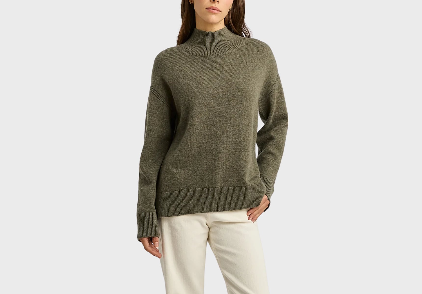 Toorallie split neck funnel jumper