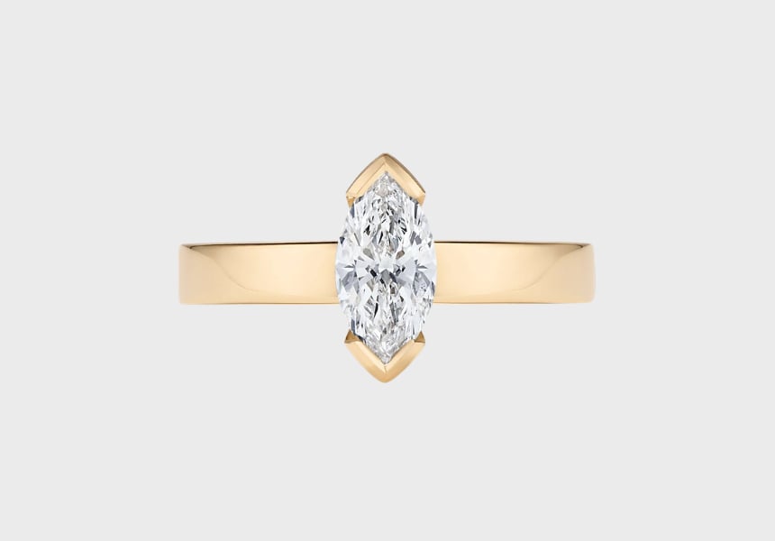 Cushla Whiting Clio Marquise Diamond Solitaire Engagement ring