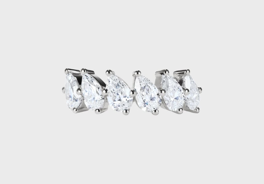 Cushla Whiting Paloma Pear Diamond Eternity ring