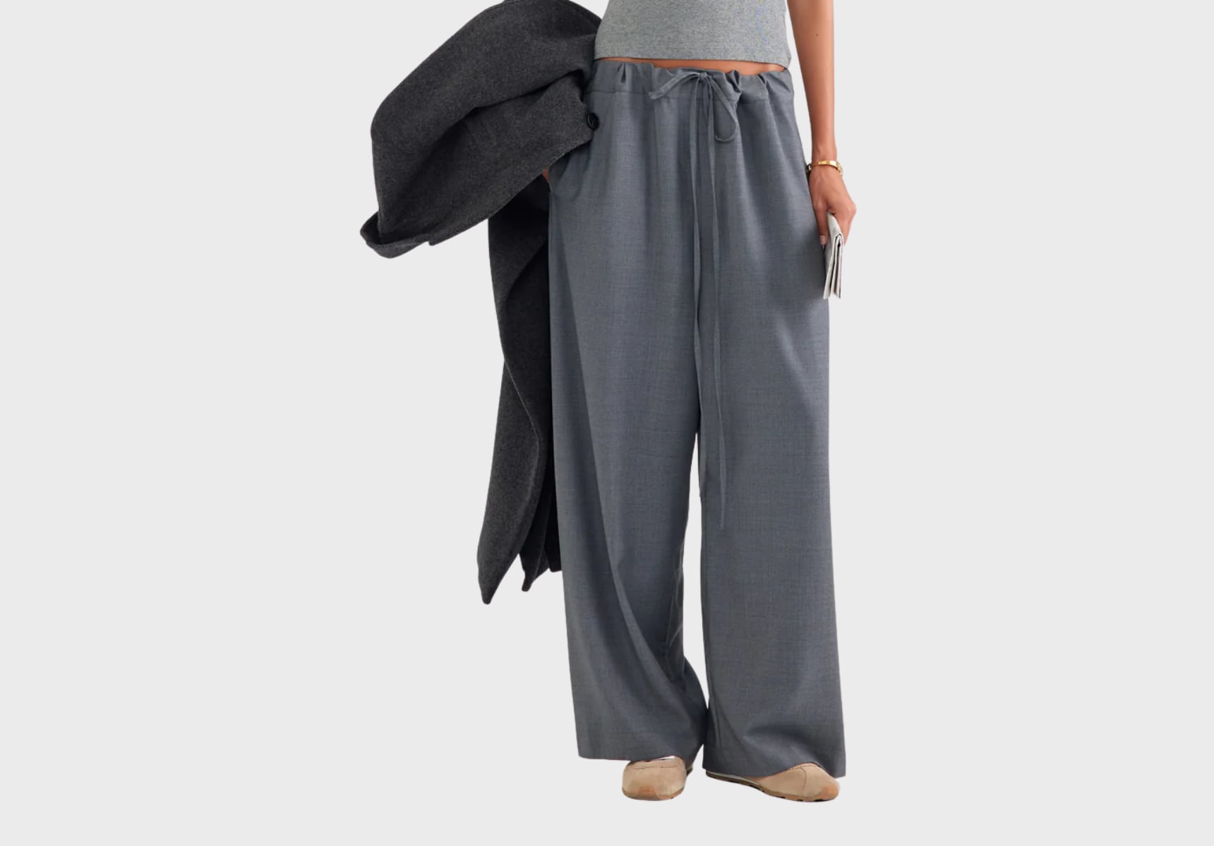 Venroy Wool Paperbag pants