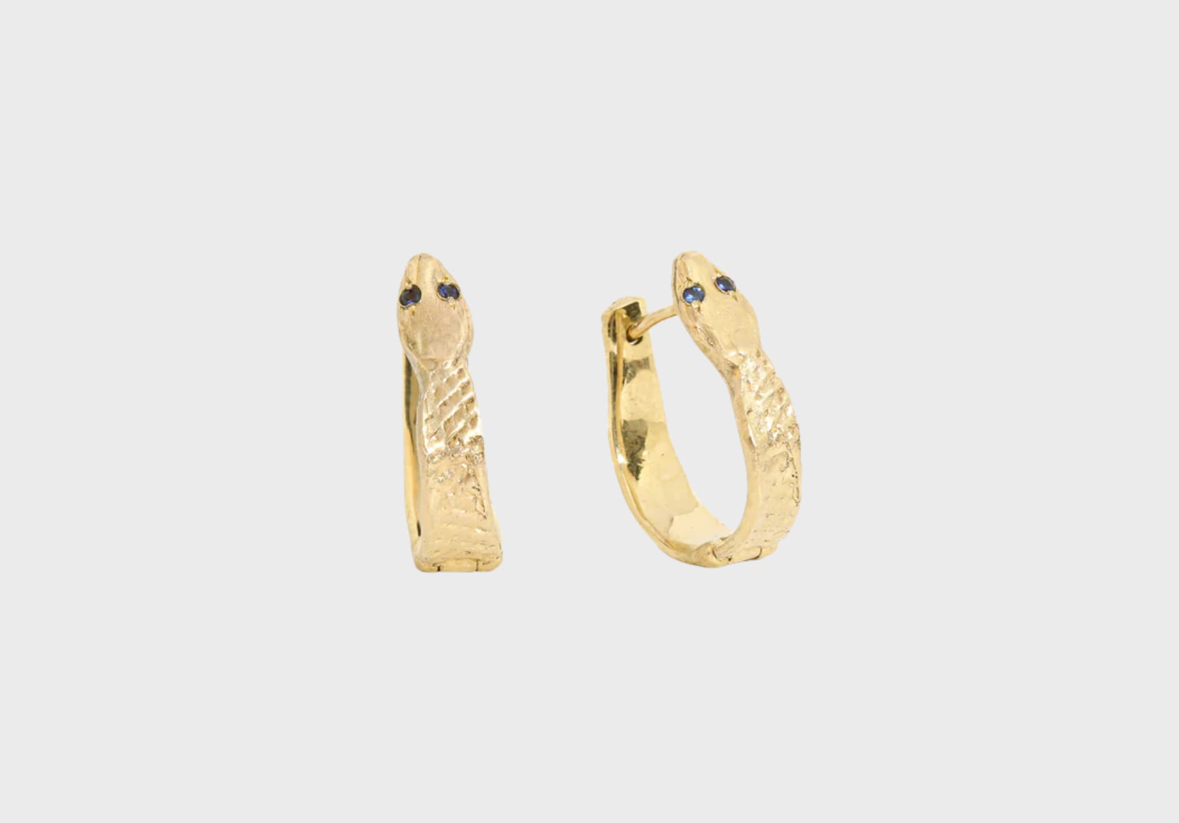 Black Finch Serpent Hoops