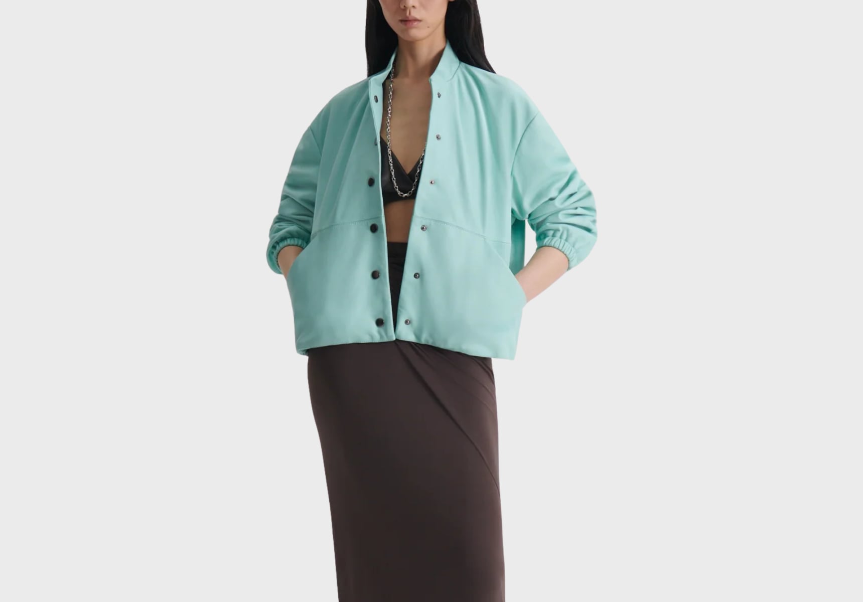 Scanlan Theodore leather bomber jacket