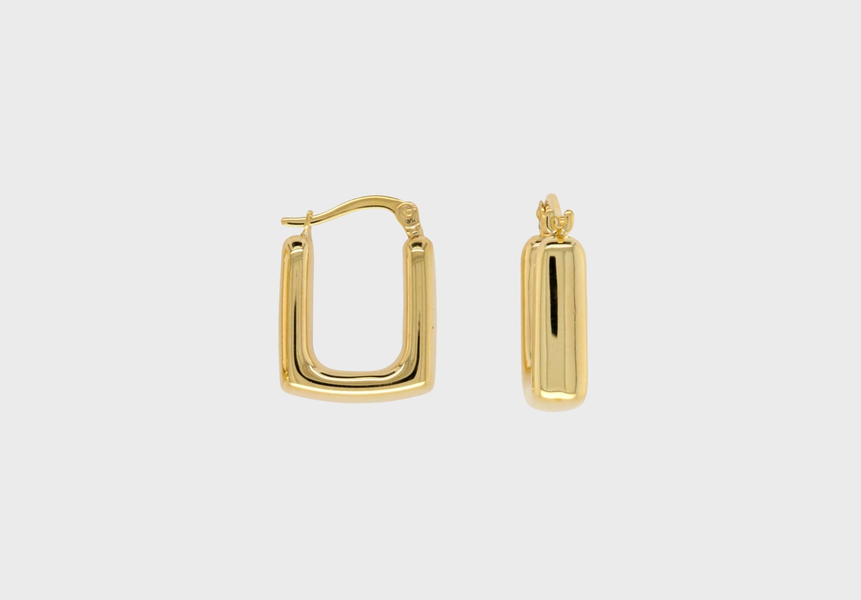 Temple and Grace gold huggie earrings