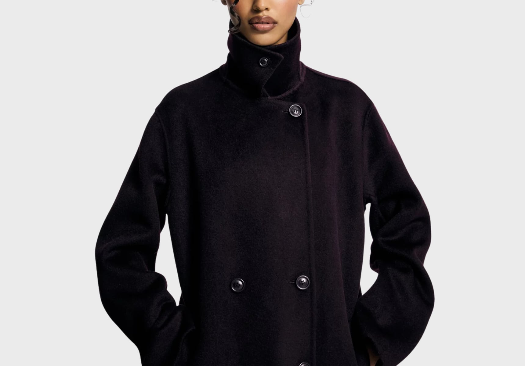 Lover Gilda Wool Funnel Neck car coat