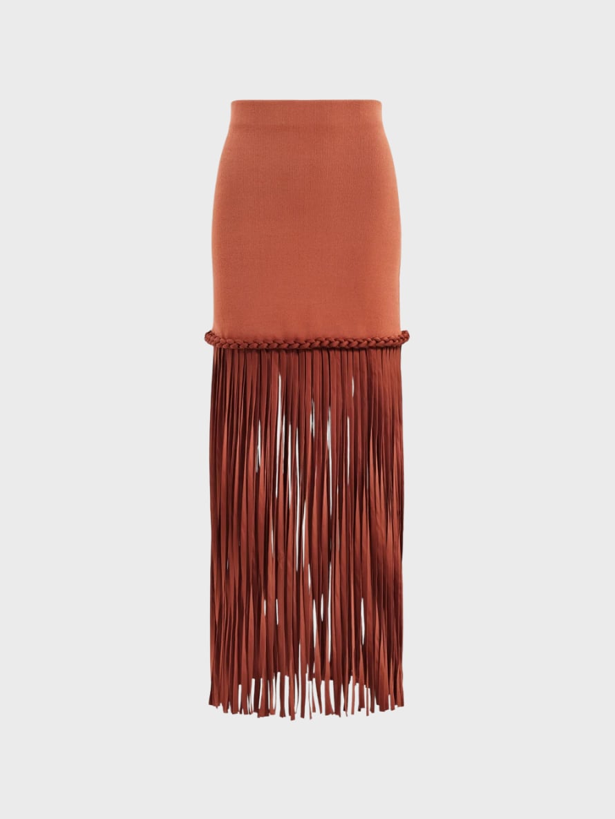 Aje Ribiona Knit midi skirt