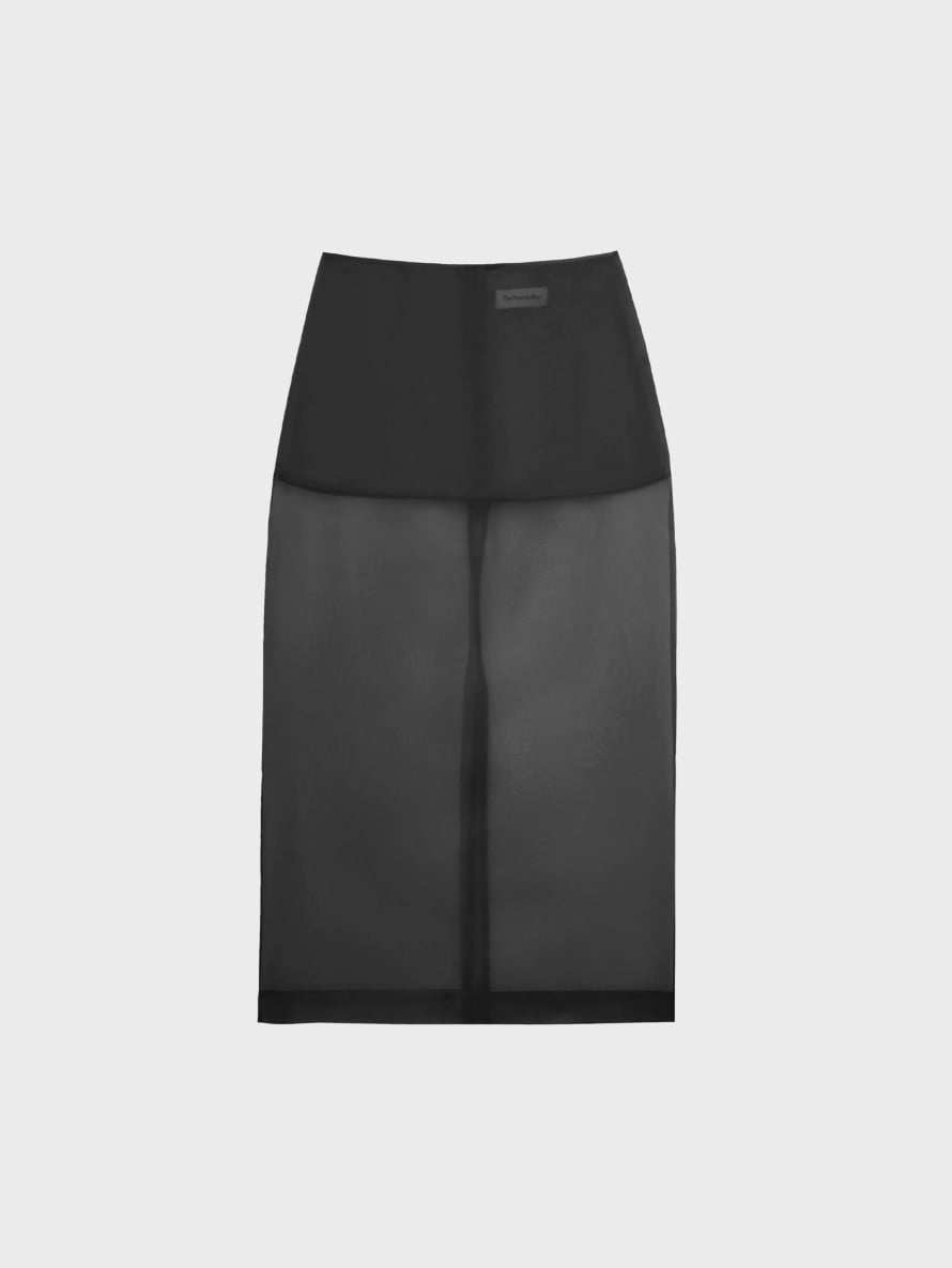 The Frankie Shop Peri Sheer midi skirt