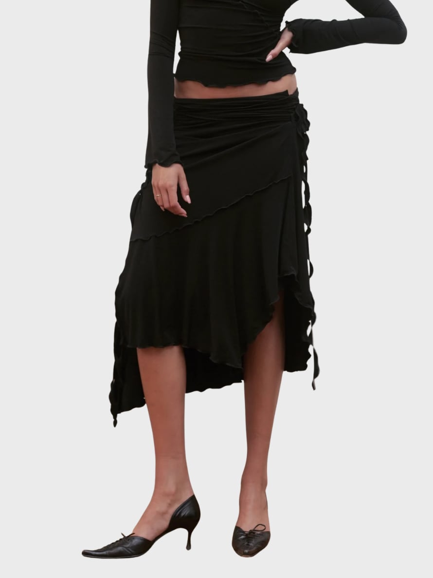 Oats the Label black split skirt