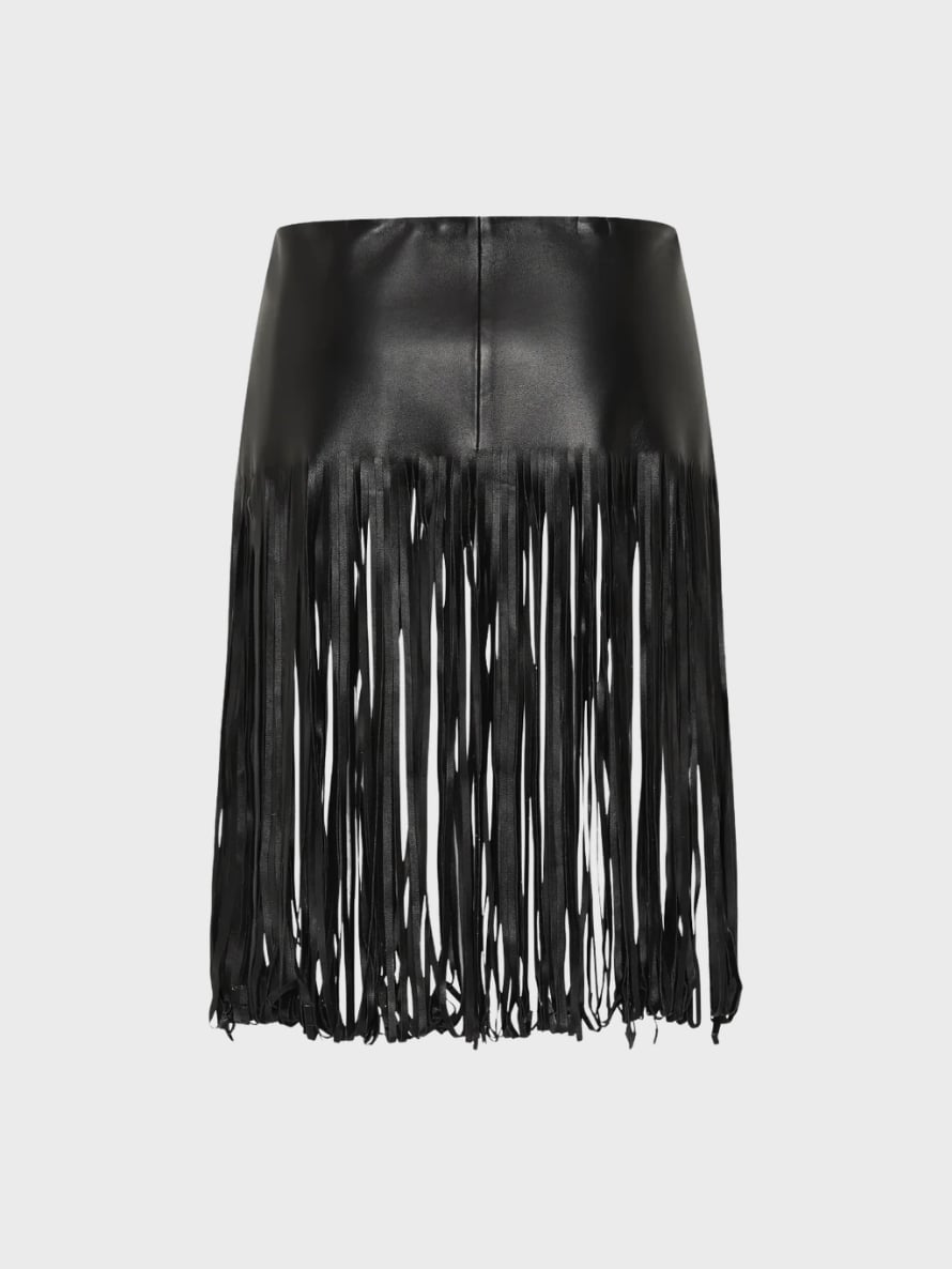 St Agni Fringe belt skirt