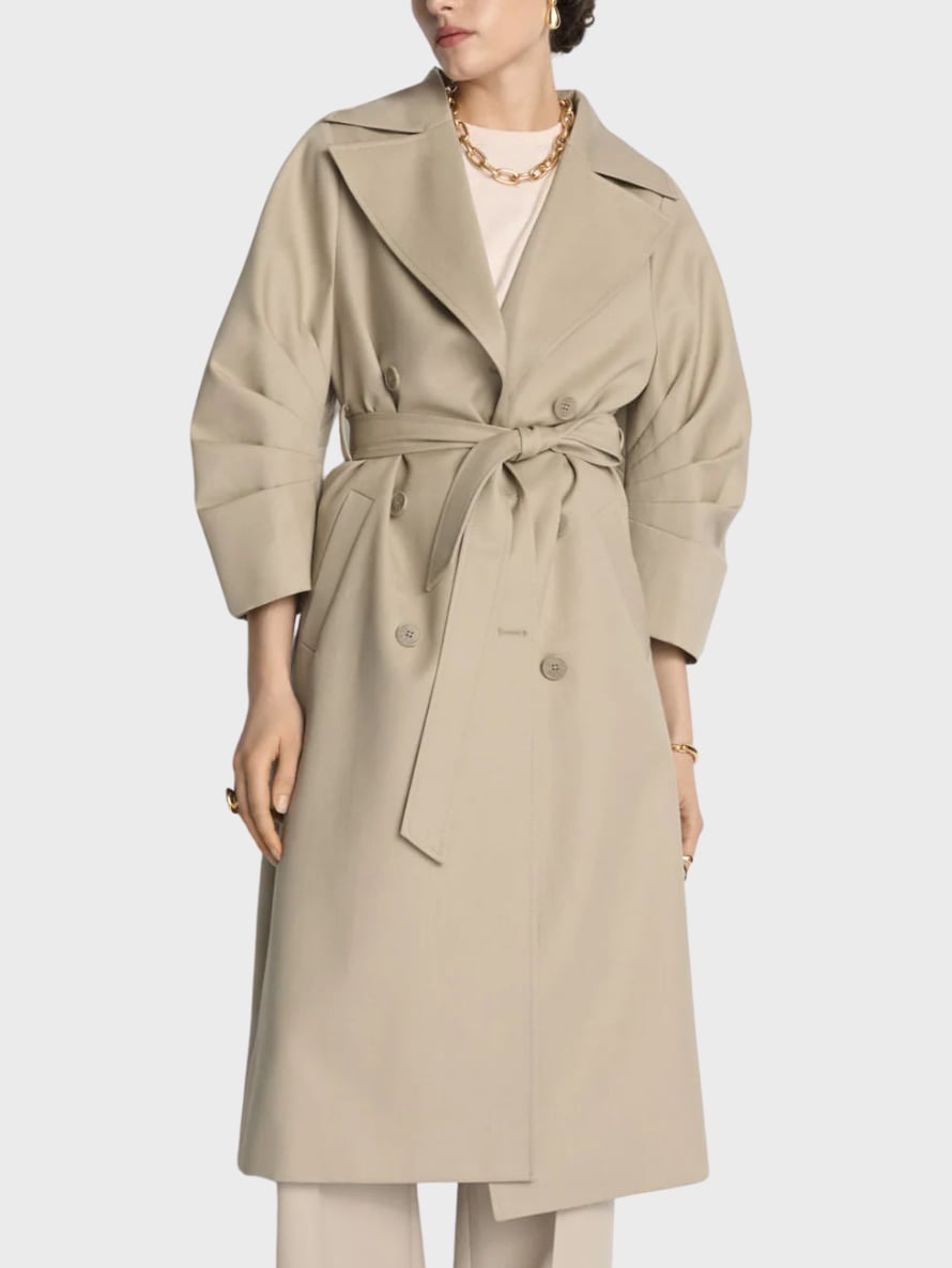 Wool Cocoon Sleeve Trench