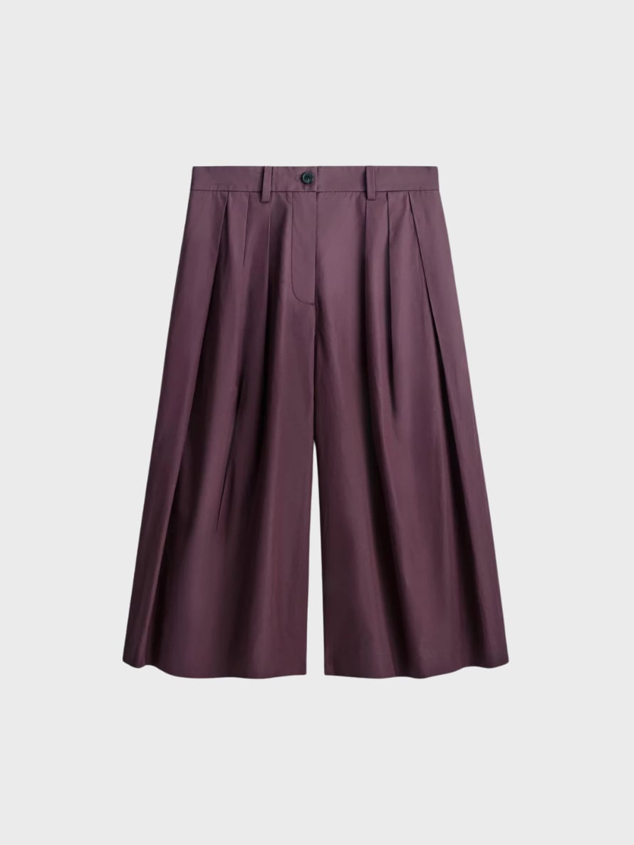 Cos Pleated cotton culottes