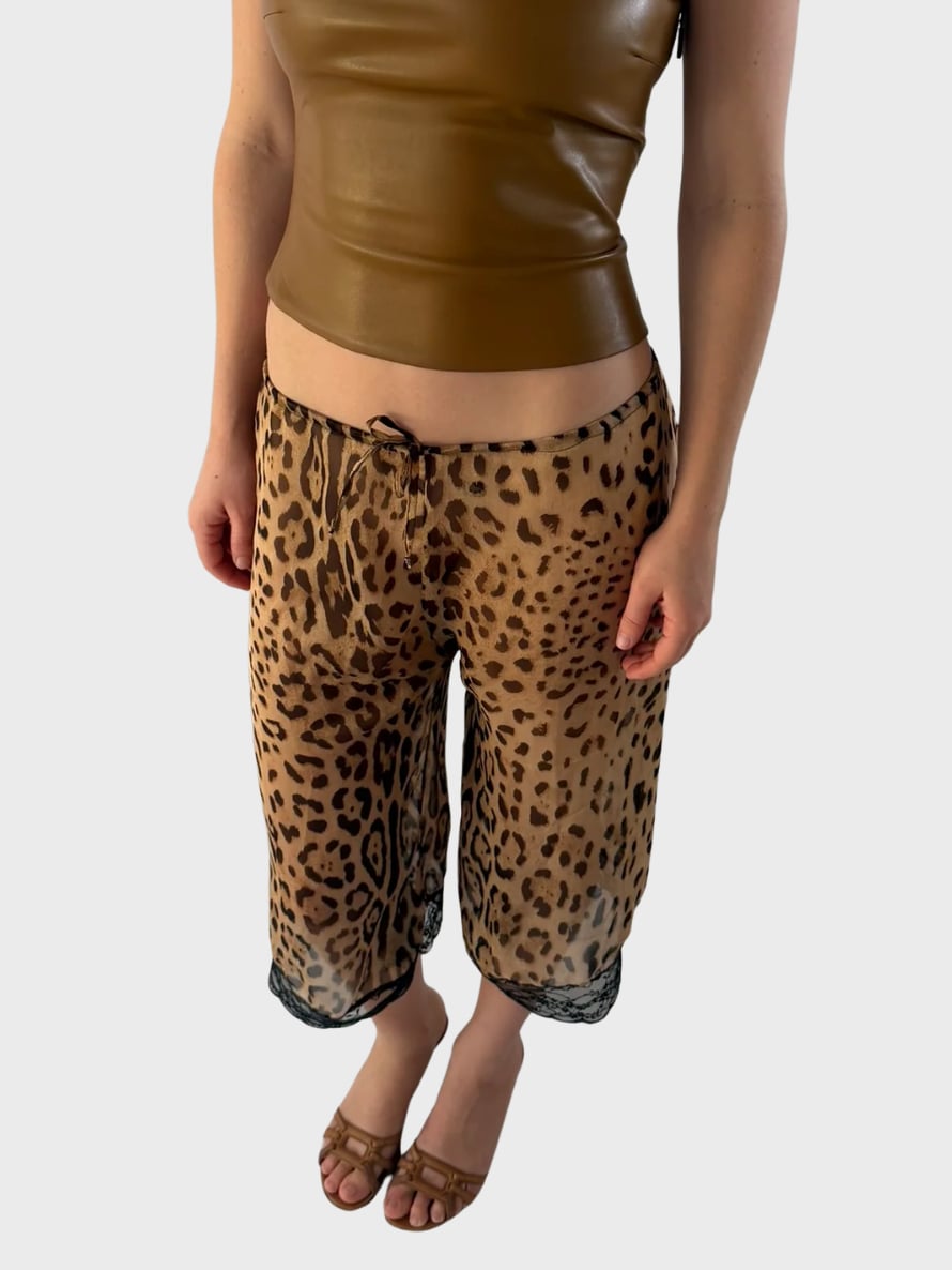 Ornadia Leopard silk capris