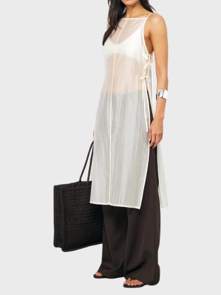Aere Aven tie-side longline top