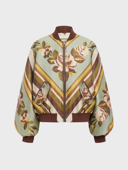 Alemais La Rosa jacquard bomber jacket