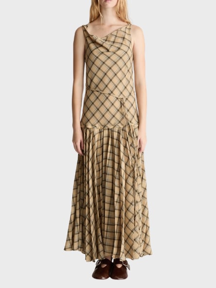 Lee Mathews Zita wool pleat dress