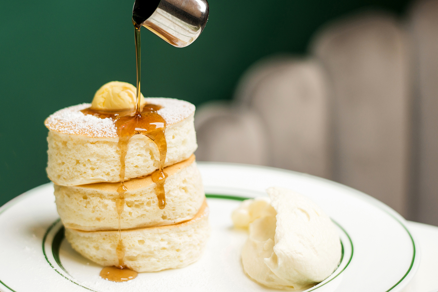 Stacks On Line Up for Wobbly ThreeTiered Japanese SoufflePancakes at