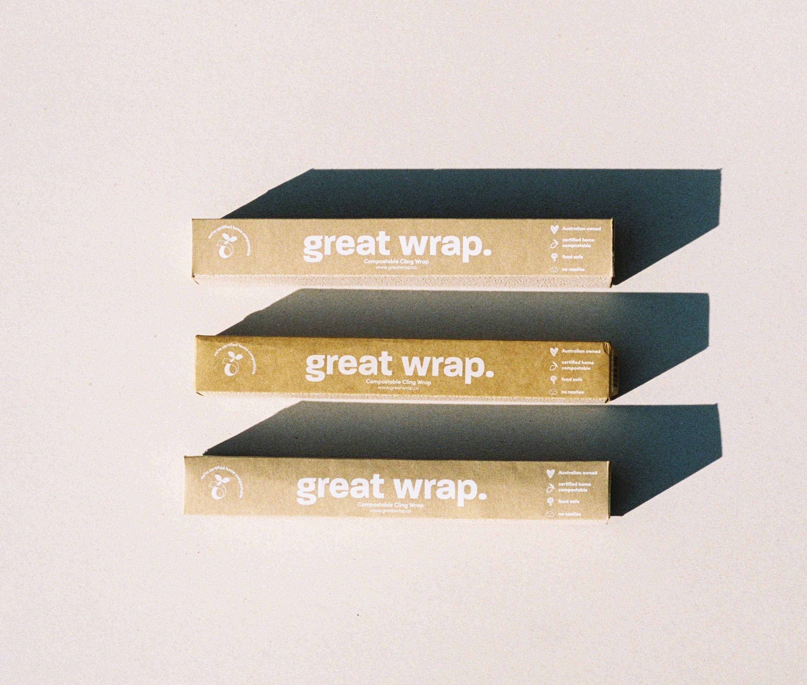 Great Wrap is Australia's first fully home compostable cling wrap