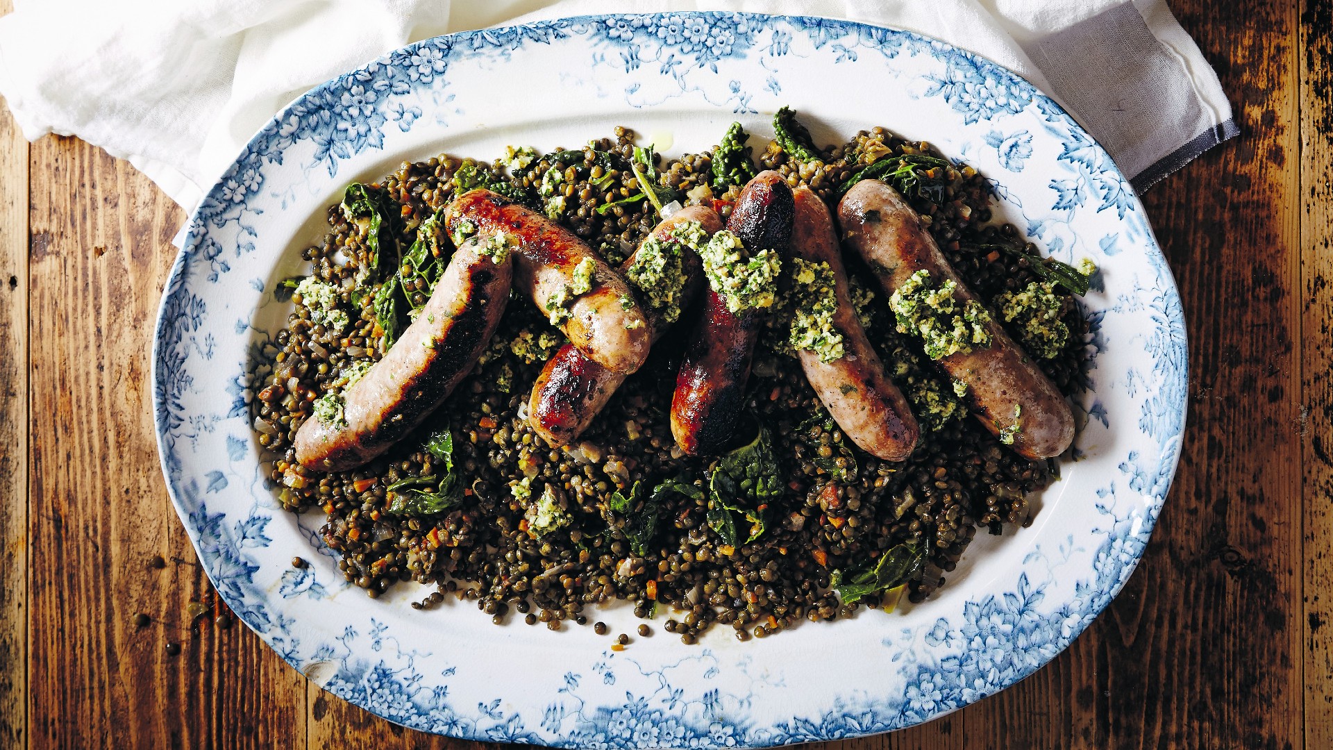 NEIL' RECIPES: SALT PORK BELLY WITH LENTILS AND TOULOUSE SAUSAGE — Cafe St  Honore