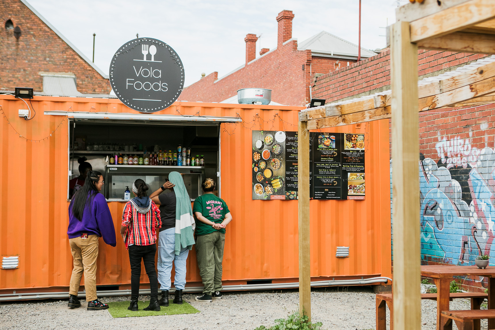 Serving Cameroonian Soul Food From an Orange Shipping Container, Vola ...