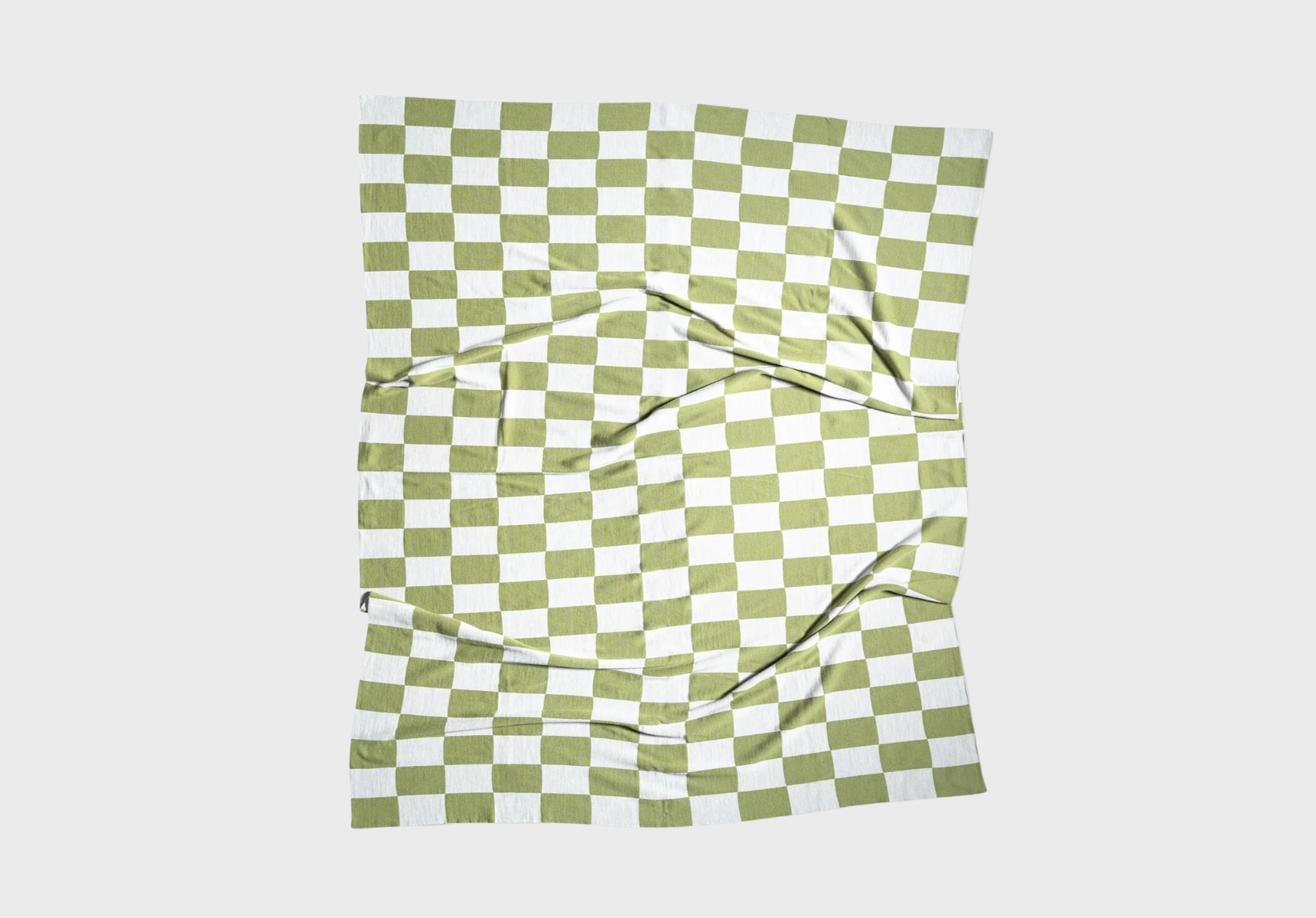 Curio Practice green checked blanket
