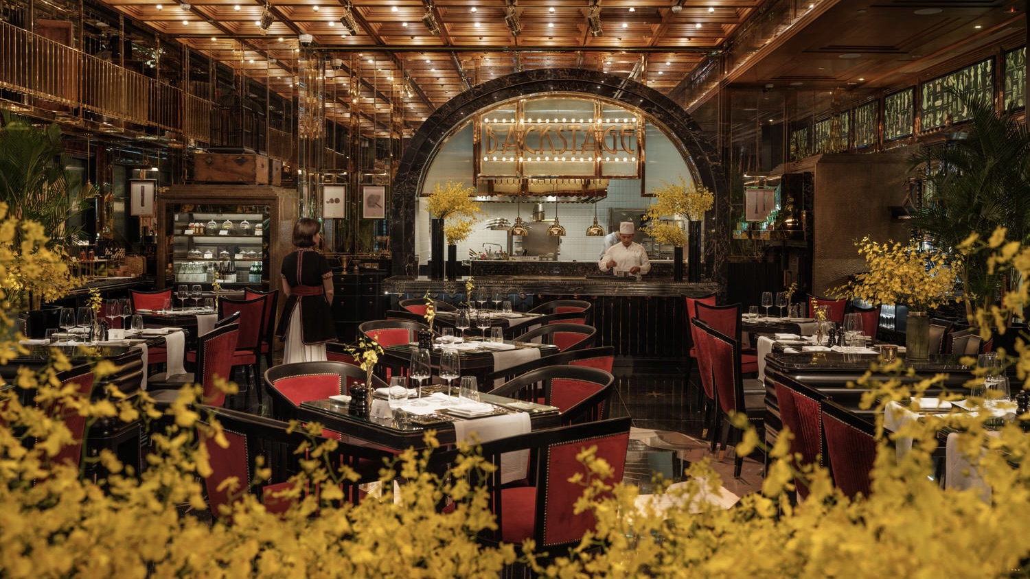 Backstage, the hotel's dramatic all-day restaurant