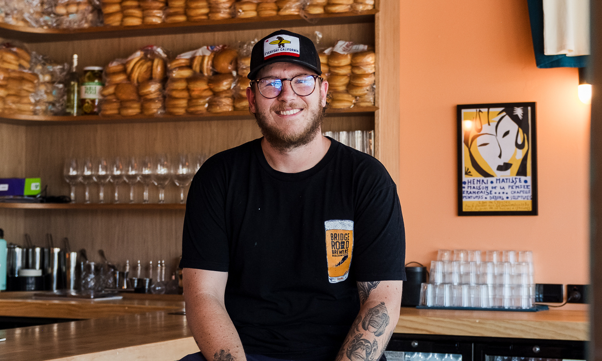 Wilson Shawyer at Good Burger, in 2023. Photography: Peter Fong