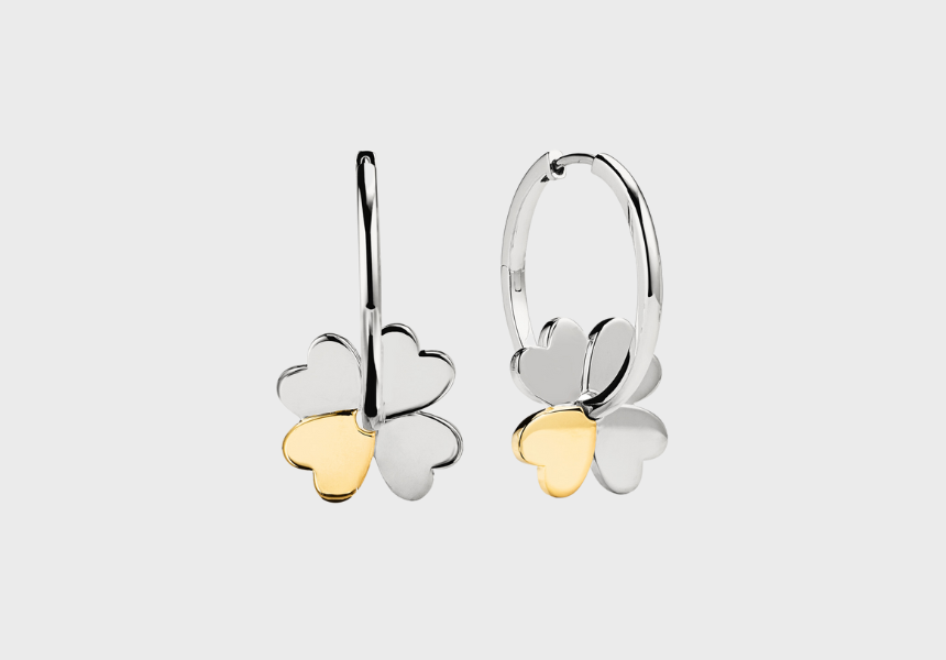 Mejuri x Ganni Clover Convertible Hoops