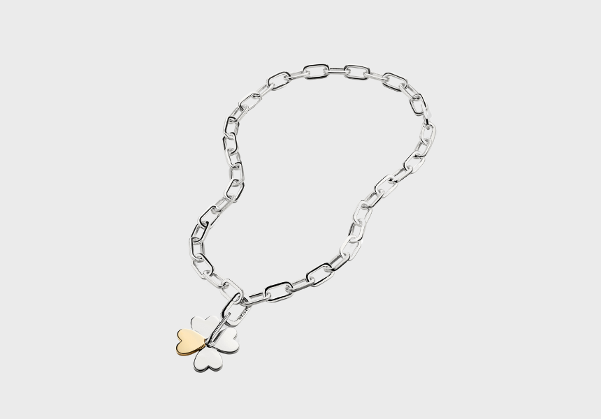 Mejuri x Ganni Clover charm necklace