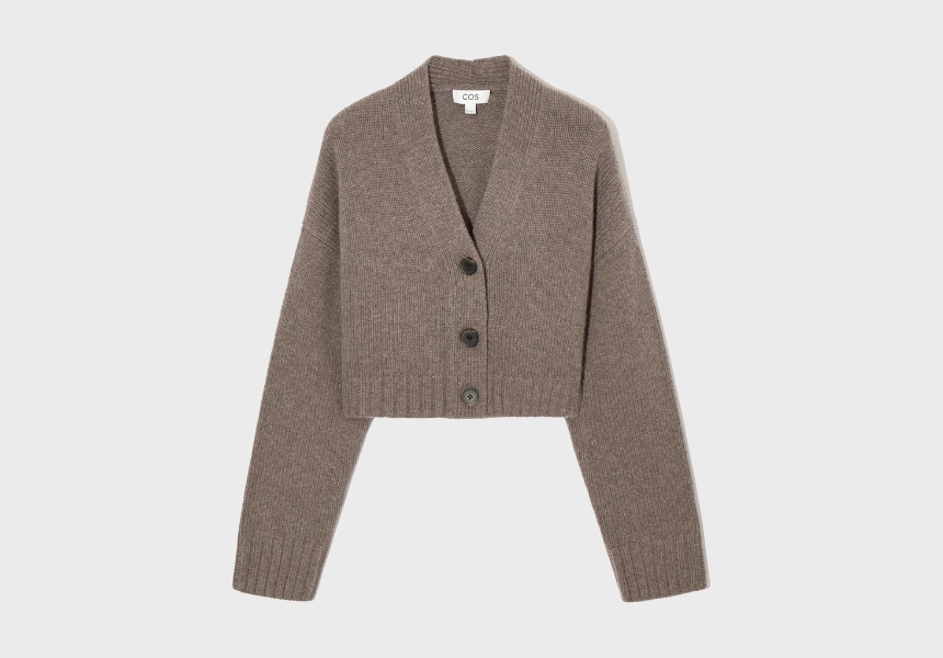 Cos Chunky Cropped cashmere cardigan