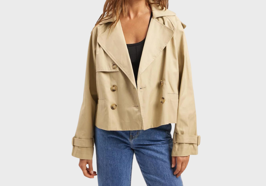 Aere short trench coat