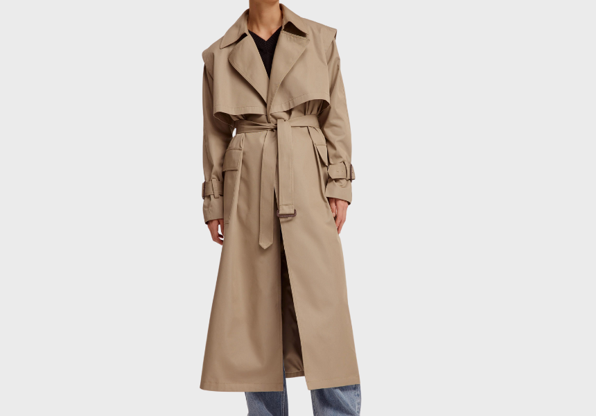 Venroy belted cotton trench