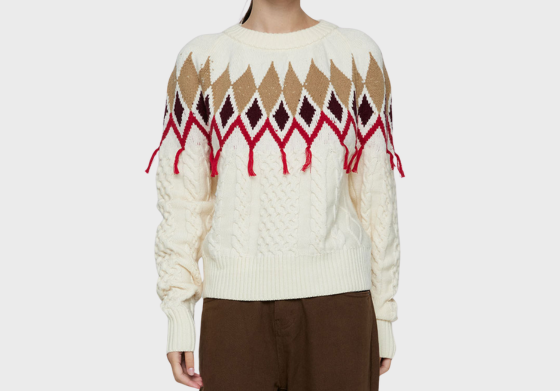 Wynn Hamlyn Argyle Cable Sweater