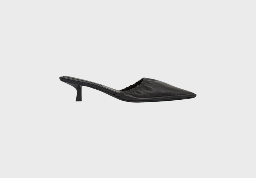 Gathered Kitten Heels