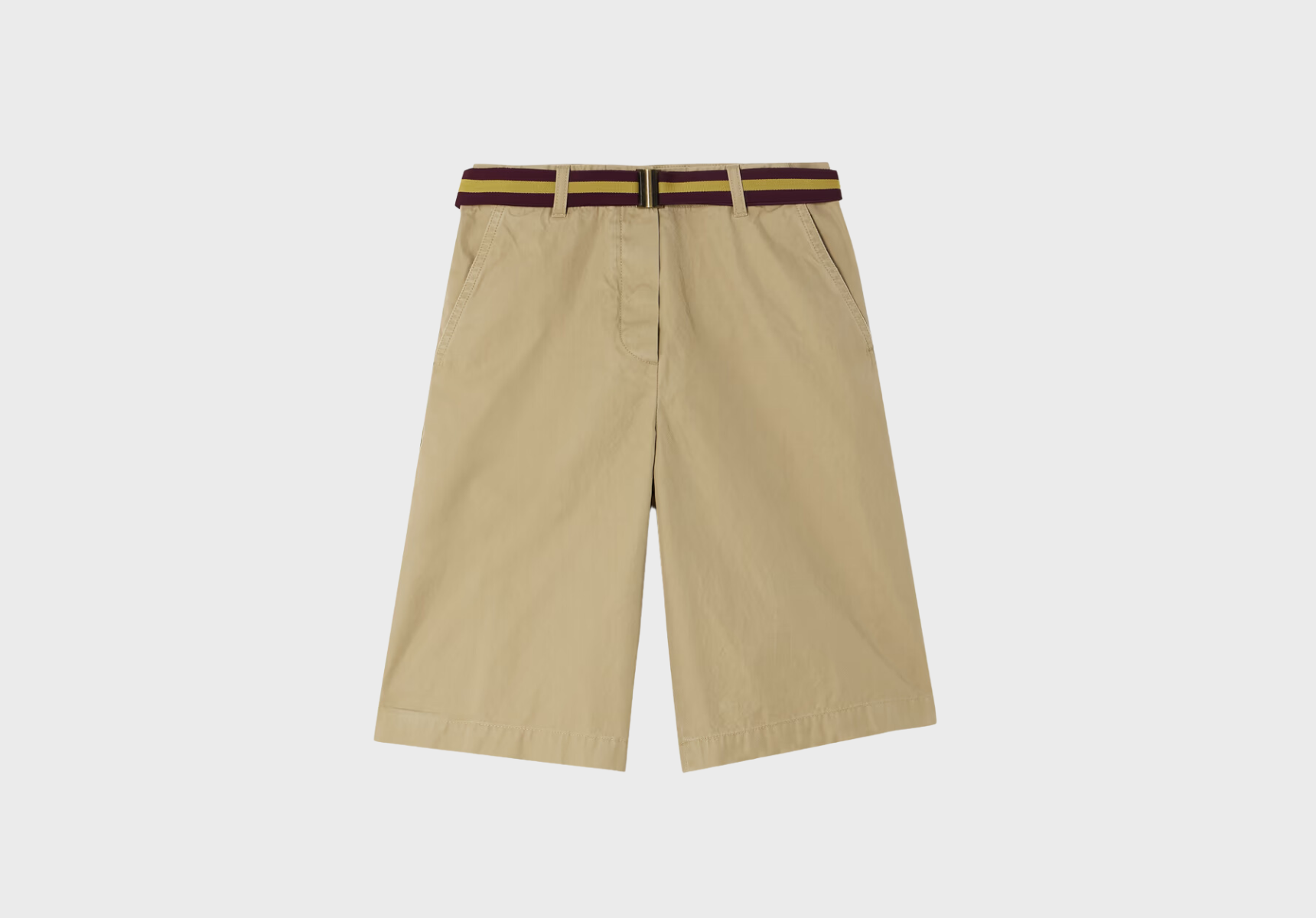 Dries Van Noten belted cotton-twill shorts