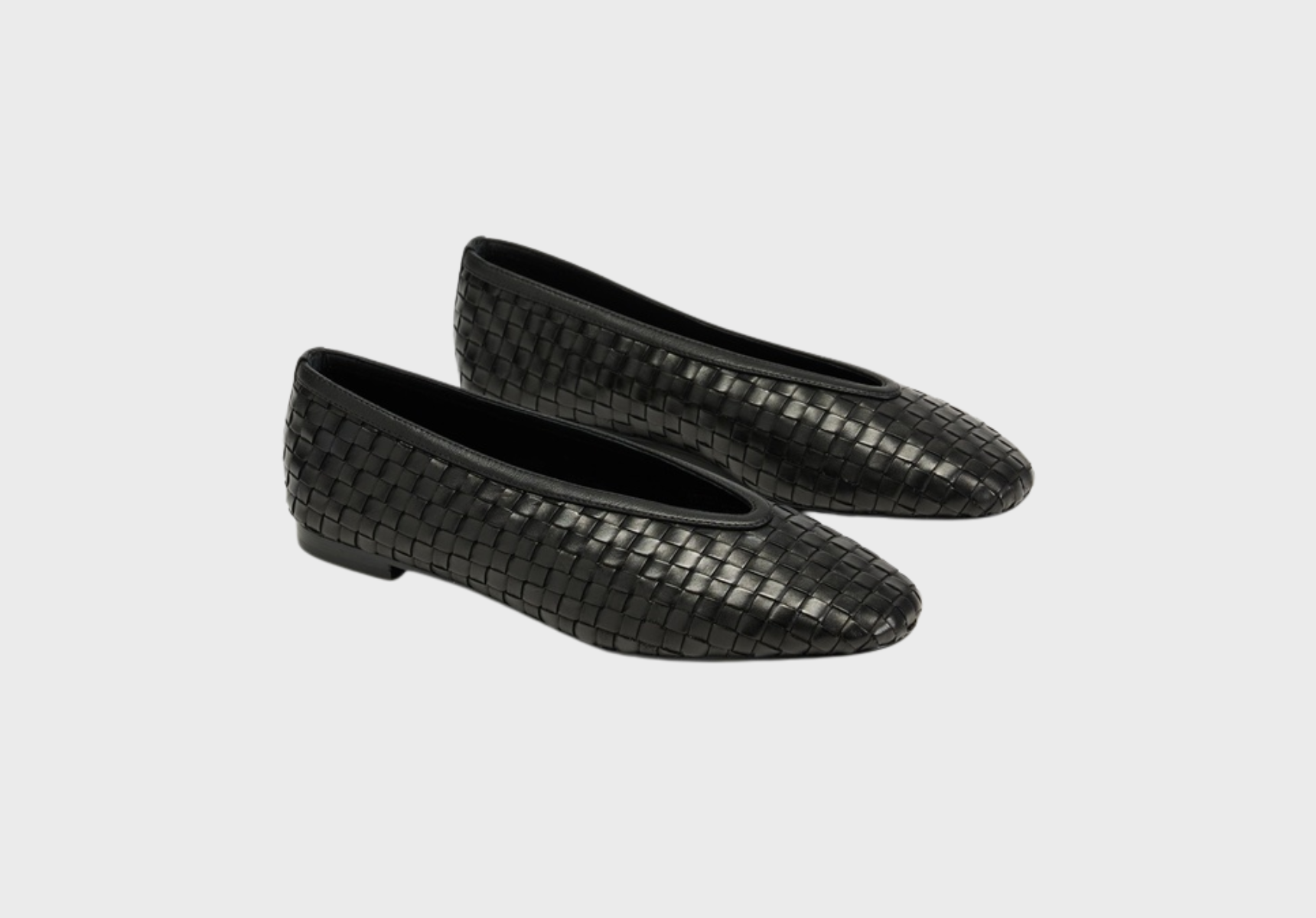 Aere woven leather ballet flats