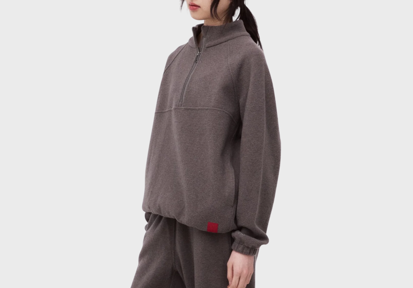 Paire Coolblend zip-neck jumper