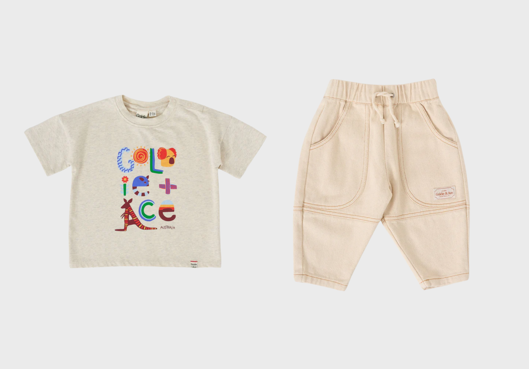 Goldie & Ace t-shirt and cotton denim pants