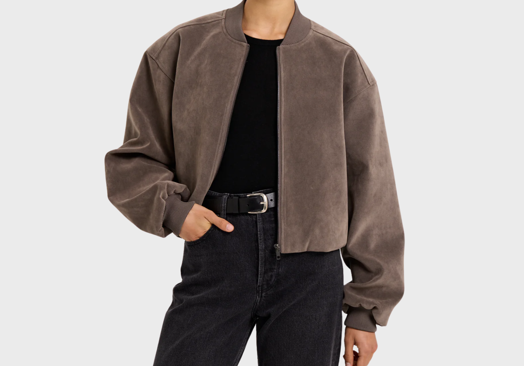 Henne Mara suede bomber