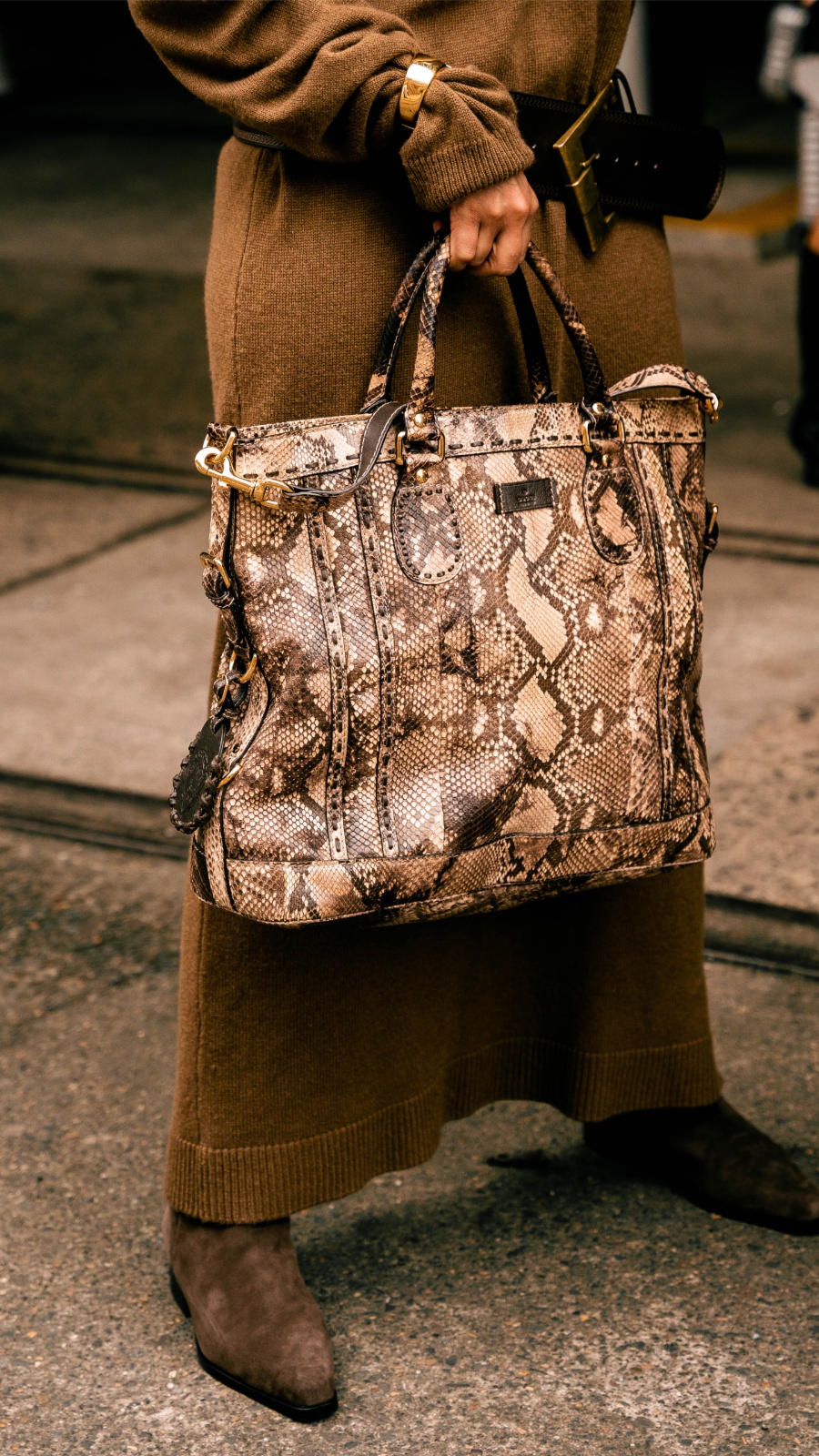 Let a little bit of animal print creep into your tonal look. All bark, no bite. Photo: Liana Hardy