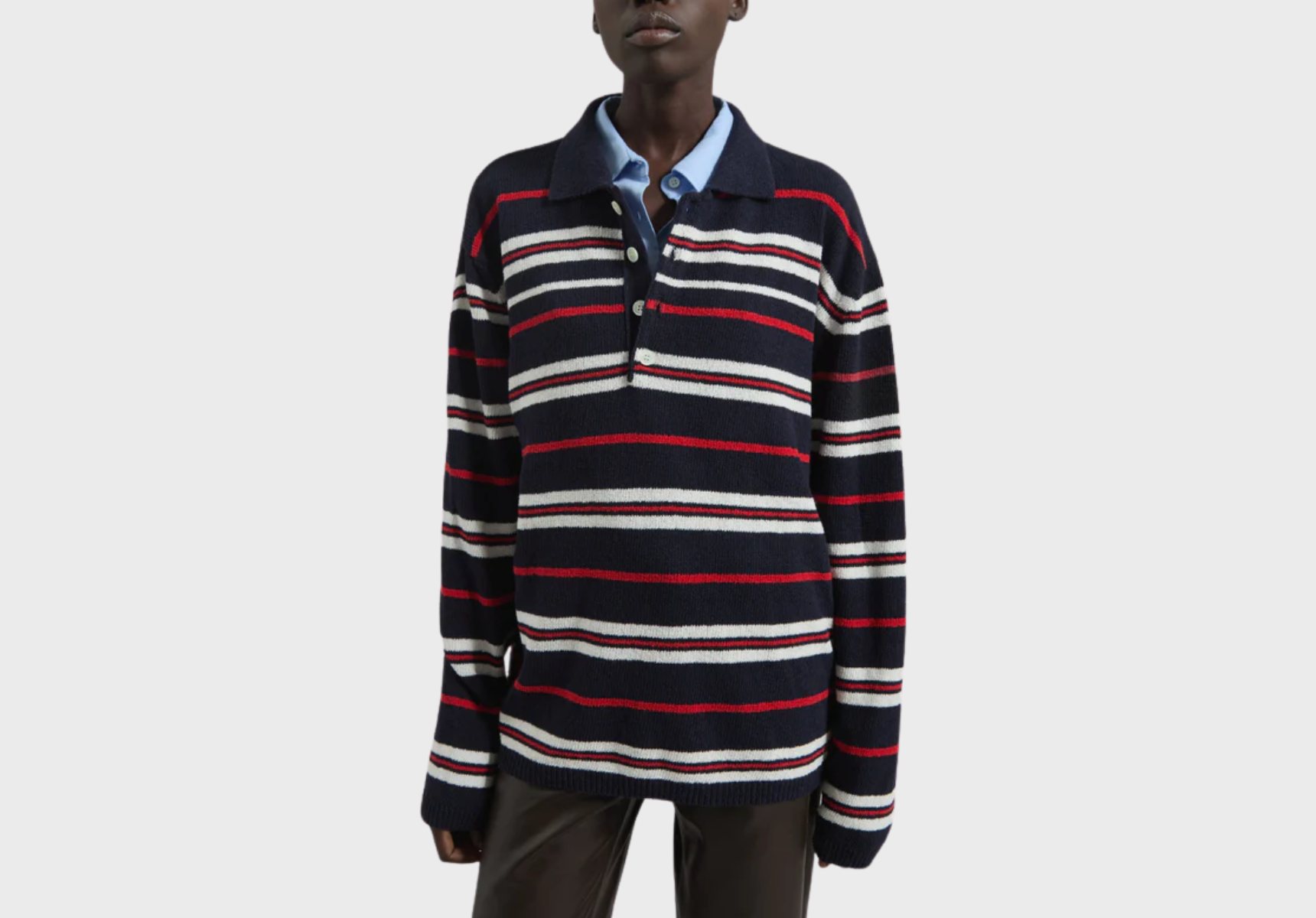 The Frankie Shop Hapton striped polo