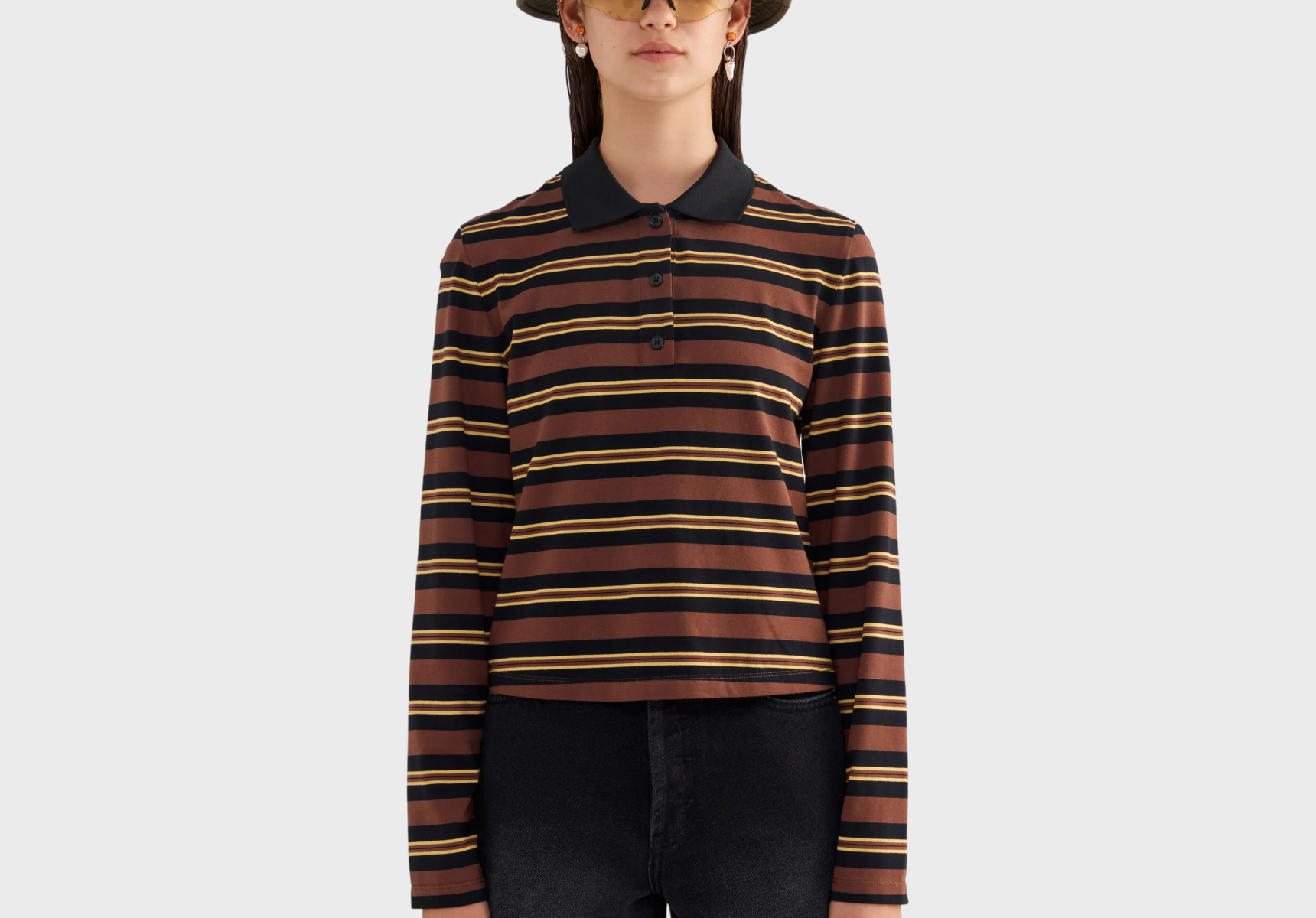 Venroy striped jersey polo