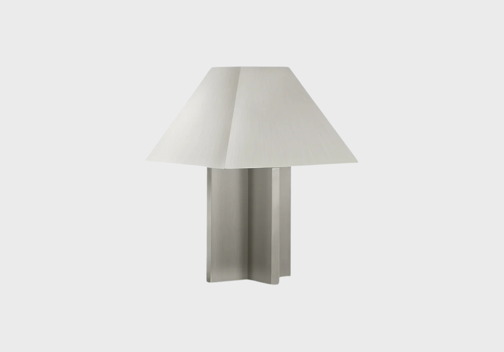 MCM House Zaha brushed steel lamp
