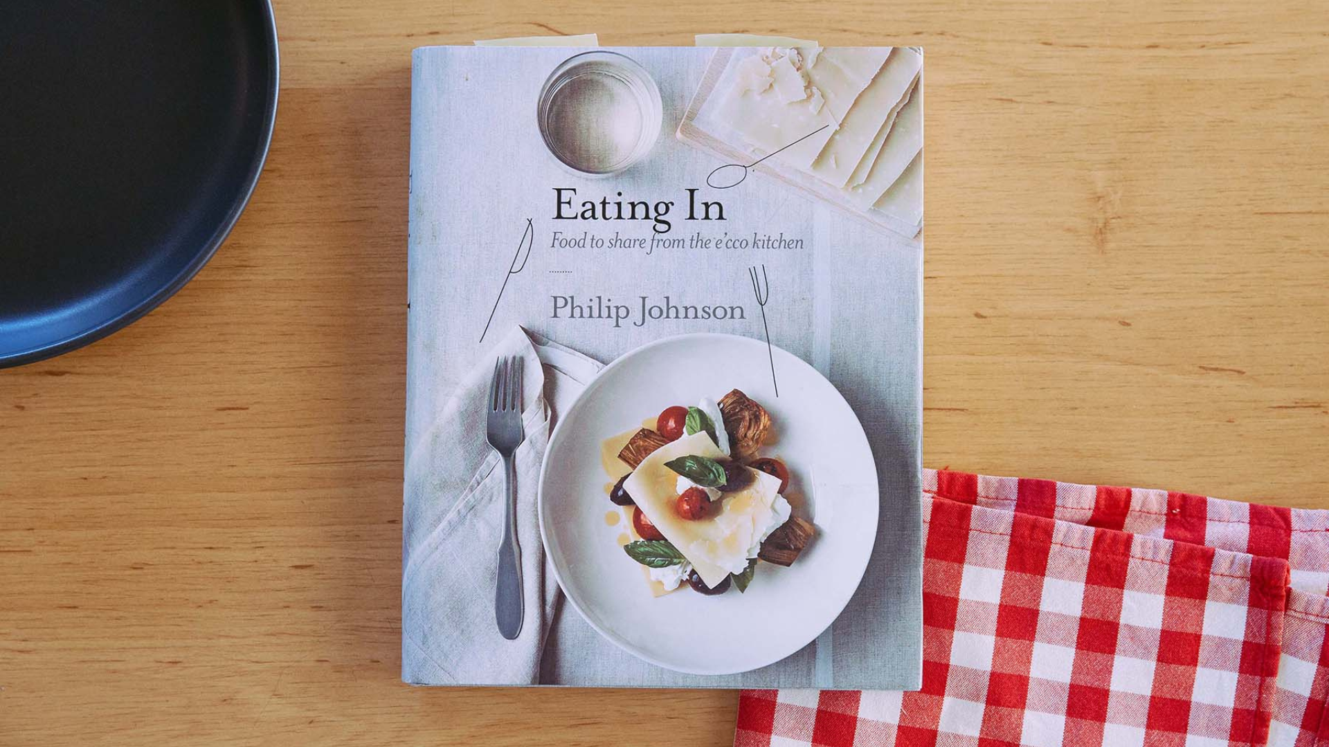 Elliot Baker's copy of Eating In at his childhood home. Photo: Savannah van der Niet